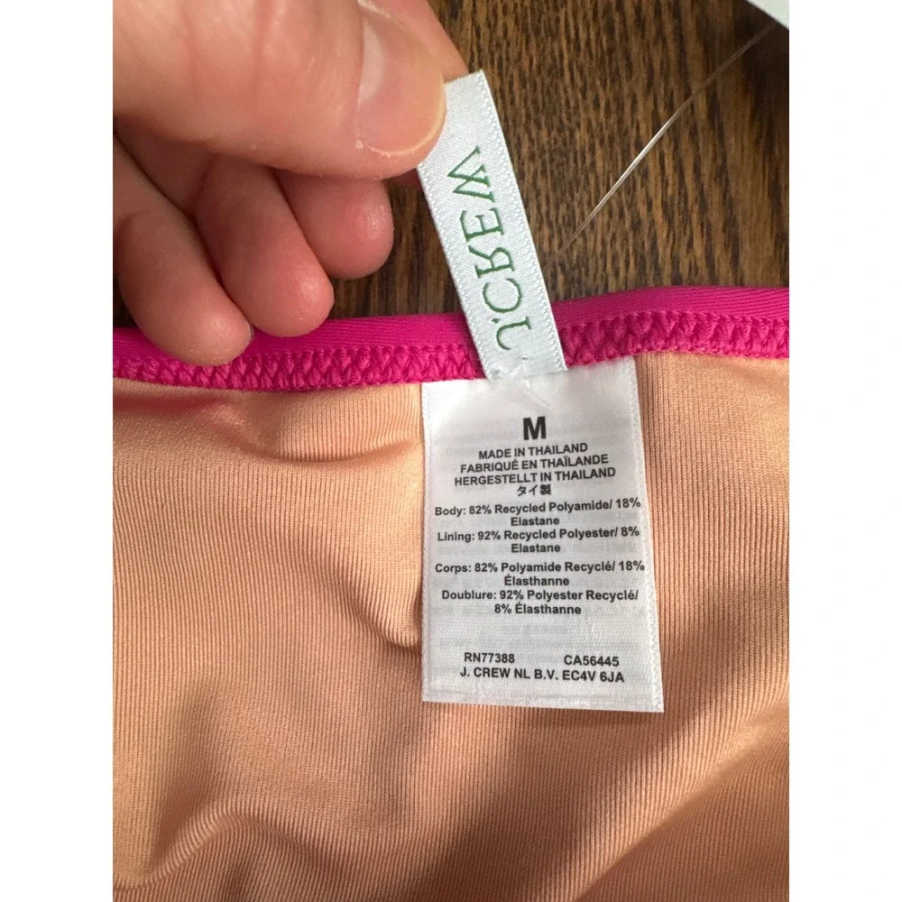 J.Crew Pink Bikini Bottom‎ High Cut Swim Separate Womens Medium NWT